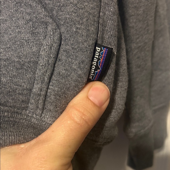 Patagonia Gray Hoodie with Multicolor Stripes - Picture 2 of 5